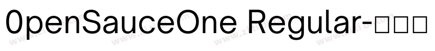 0penSauceOne Regular字体转换